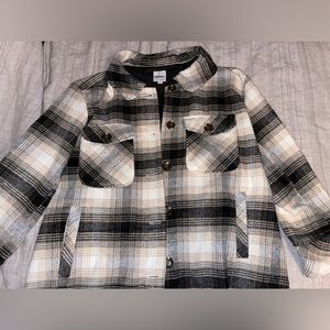 Plaid peacoat jacket
